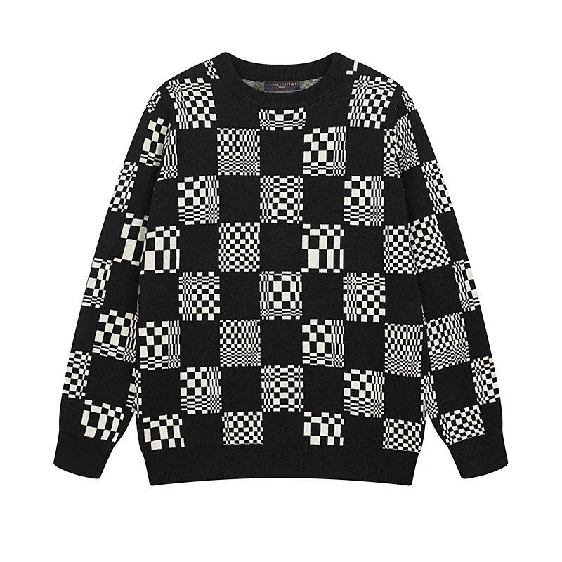 黑色13（黑白棋盘格提花）